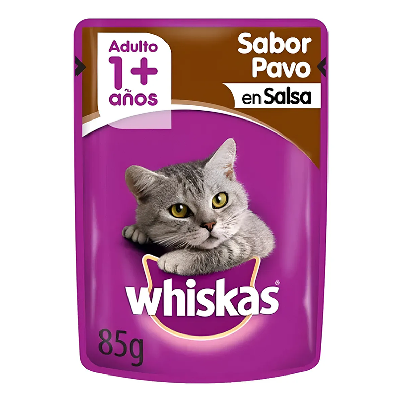 Alimento húmedo Whiskas Adult Pavo En Salsa 85 Gr