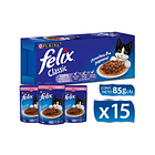 Pack 15 Pouch Felix  Gatitos Sabor Carne 85 Gr 1