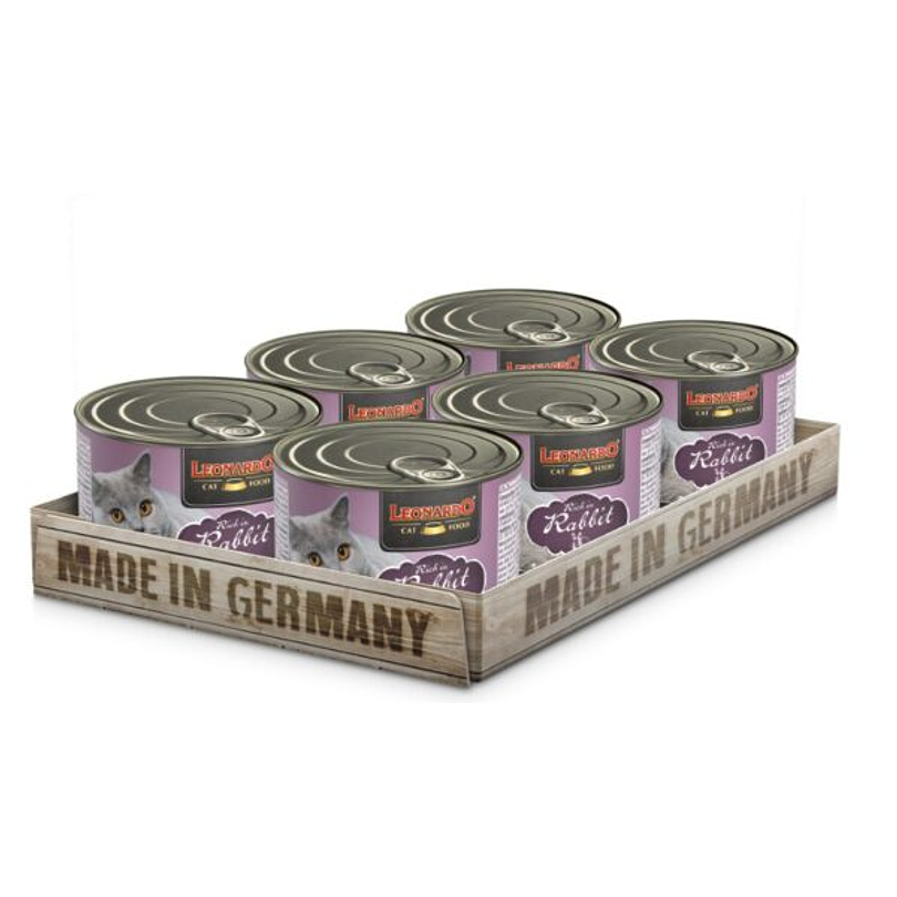 Pack 6 Latas Leonardo Cat Conejo 200 Gr 1