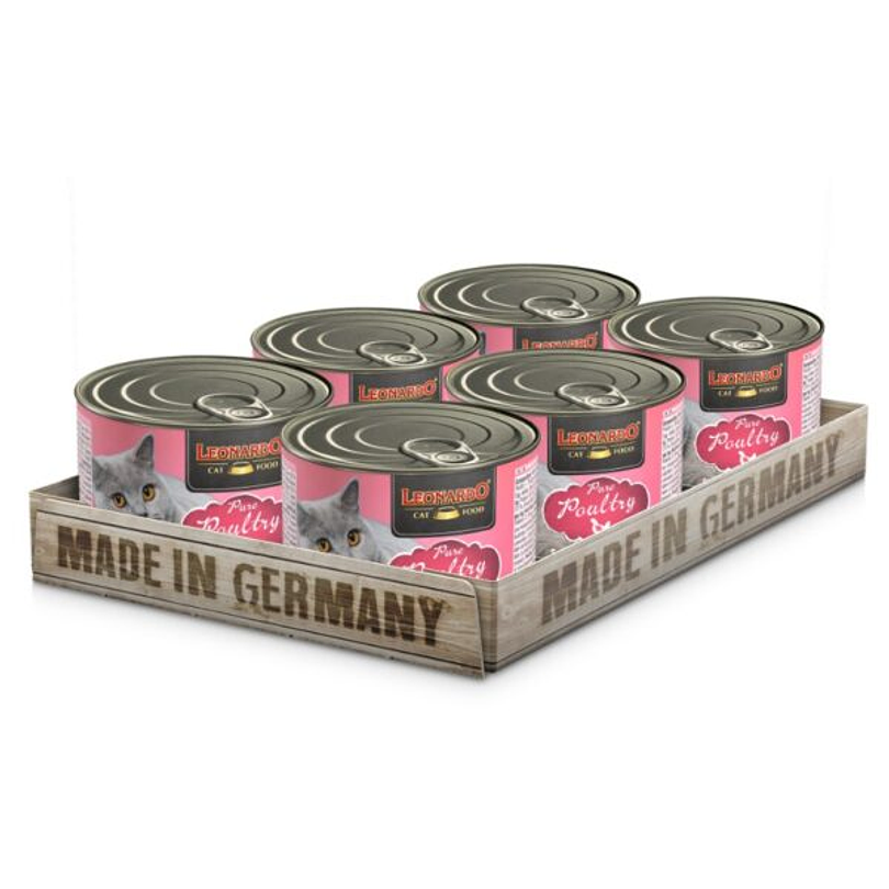 Pack 6 Latas Leonardo Cat Ave 200 Gr 1