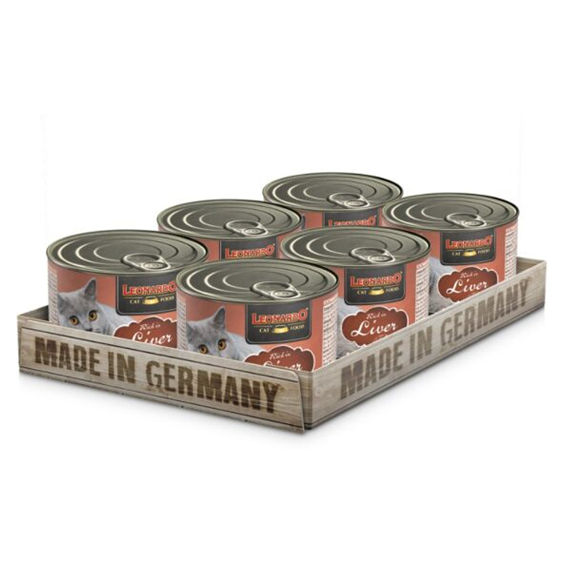 Pack 6 Latas Leonardo Cat Higado 200 Gr 1
