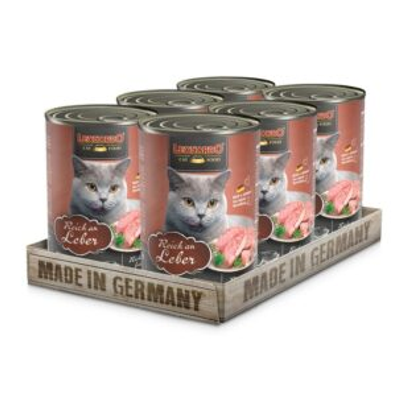 Pack 6 Latas Leonardo Qs Higado 400 Gr 1