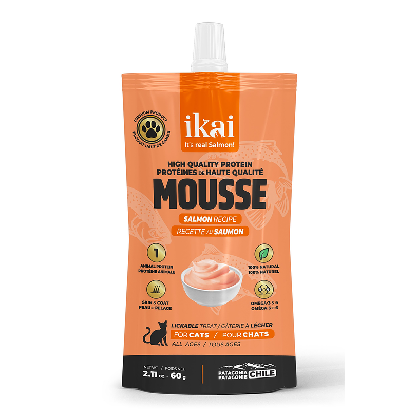 Ikai Mousse De Salmón Para Gatos 60 Gr