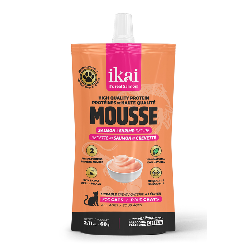 Ikai Mousse De Salmón & Camaron para Gato 60 Gr
