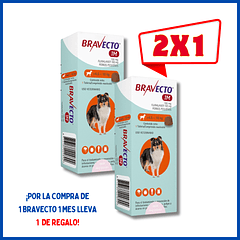 Bravecto  1 mes 100 Mg (4.5 - 10 Kg) 2x1