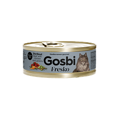 Gosbi Lata Fresko Cat Sterilized Beef With Chicken And Greens 70 Gr