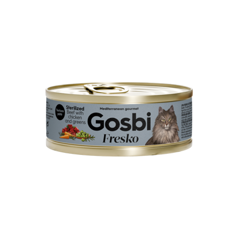 Gosbi Lata Fresko Cat Sterilized Beef With Chicken And Greens 70 Gr