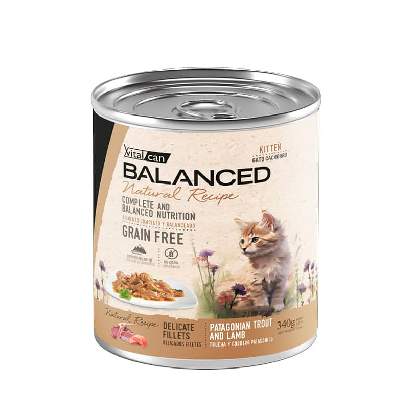 Natural Recipe Lata Filetes Trucha Y Cordero Kitten 340 Gr