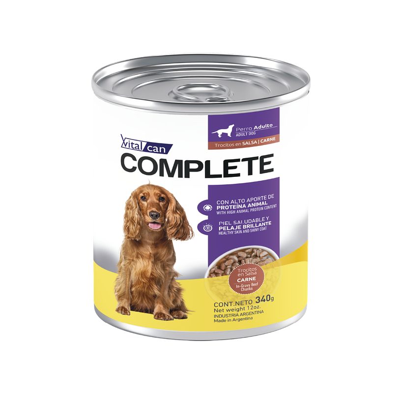 Complete Lata Trocitos En Salsa Carne Perro Adulto 340 Gr 1