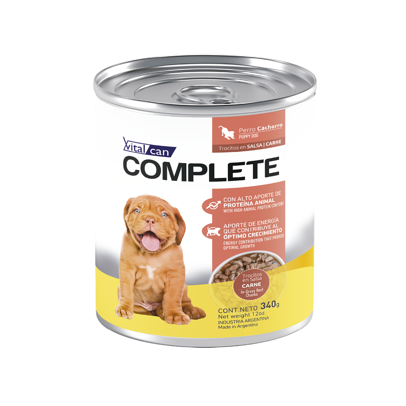  Pack 12 Latas Complete Trocitos En Salsa Carne Perro Cachorro 340 Gr 2