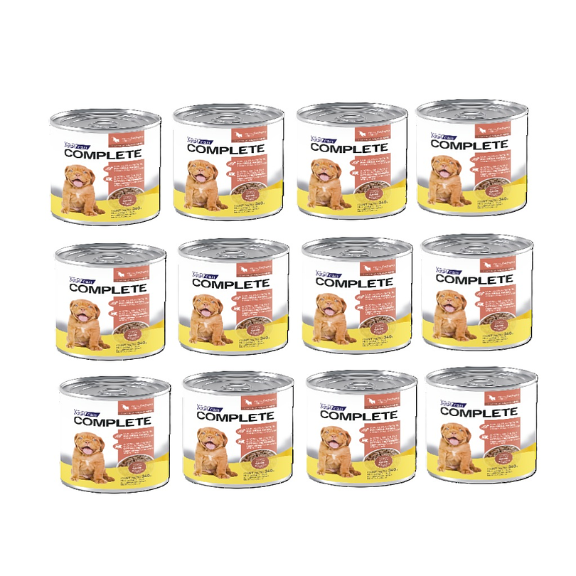  Pack 12 Latas Complete Trocitos En Salsa Carne Perro Cachorro 340 Gr 1