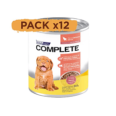 Pack 12 Latas Complete Trocitos En Salsa Pollo Perro Cachorro 340 Gr