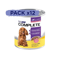 Pack 12 Latas Complete Trocitos En Salsa Pollo Perro Adulto 340 Gr