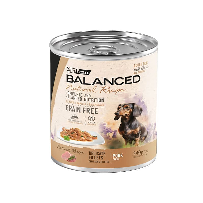 Natural Recipe Lata Filetes Cerdo Perro Adulto 340 Gr
