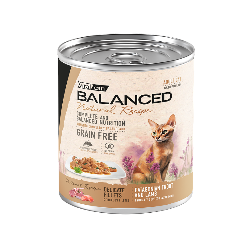 Natural Recipe Lata Filetes Trucha Y Cordero Gato Adulto 340 Gr
