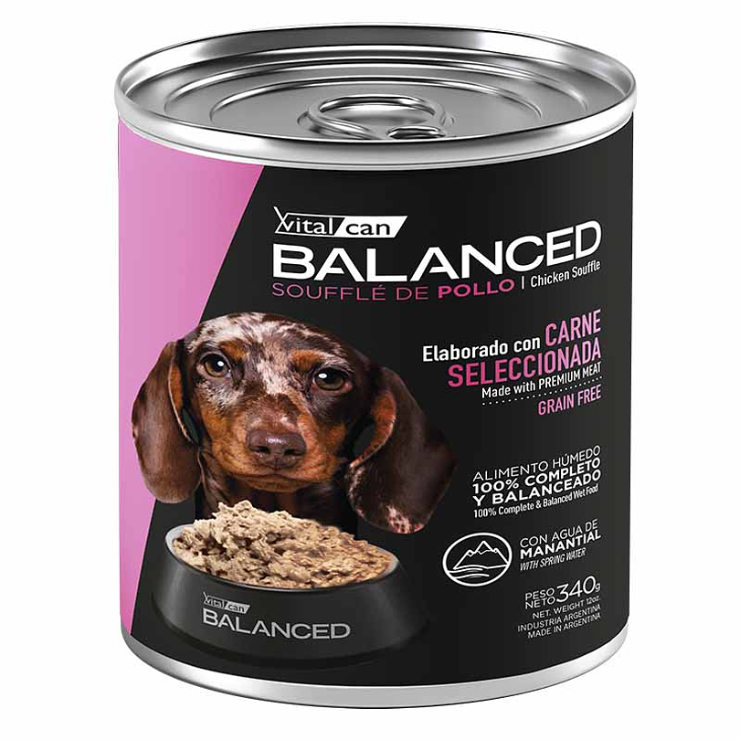Pack 12 Latas Balanced Perro Cachorro Carne 340 Gr 2