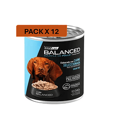 Pack 12 Latas Balanced Souffle Perro Adulto Cordero 340 Gr