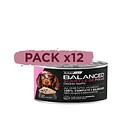 Pack 12 Latas Balanced Souffle Perro Cachorro Pollo 85 Gr 2