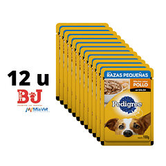 Alimento Húmedo Pedigree Raza Peq Pollo 12 U 100 Gr