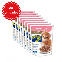 Alimento Húmedo Master Cat Display Gatitos Carne 20 U 