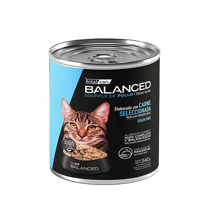 Balanced Souffle Lata Gato Adulto Pollo 340 Gr