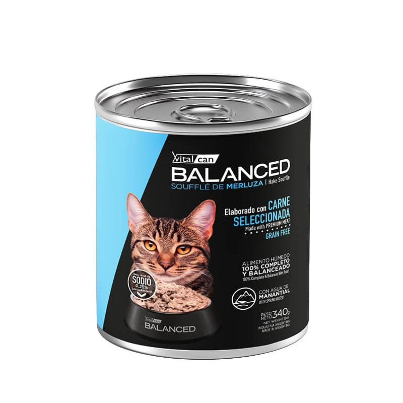 Balanced Souffle Lata Gato Adulto Merluza 340 Gr