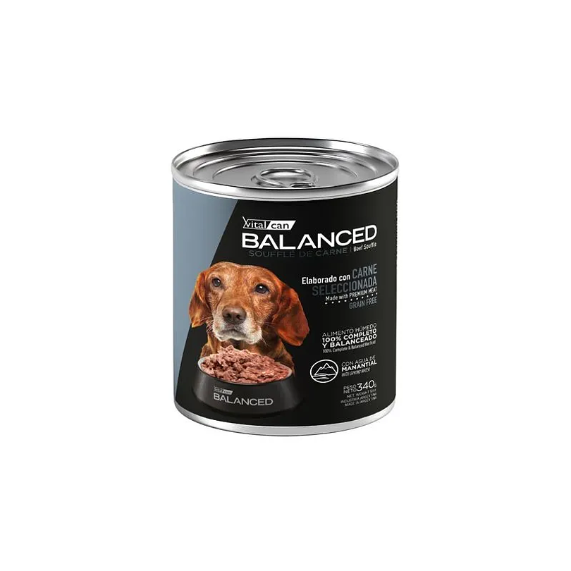 Balanced Souffle Lata Perro Senior Carne 340 Gr