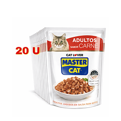 Alimento Húmedo Master Cat Carne Display 20 U