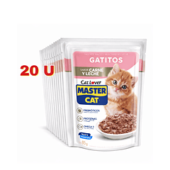 Alimento Húmedo Master Cat Display Gatitos Carne 20 U 