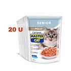 Master Cat Display Trocitos Jugosos Senior Sabor Pollo 85 Gr x 20 U 2