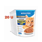Master Cat Display Trocitos Jugosos Adulto Sabor Atún 85 Gr x 20 U 2