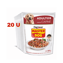 Alimento Húmedo Master Dog Carne Display 20 U