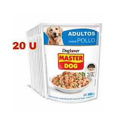 Alimento Húmedo Master Dog Pollo Display 20 U