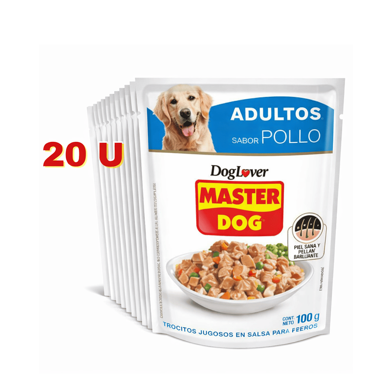 Alimento Húmedo Master Dog Pollo Display 20 U