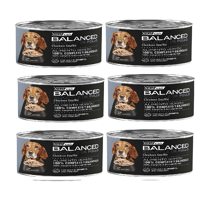 Pack 6 Latas Balanced Souffle Perro Senior Pollo 85 Gr 1