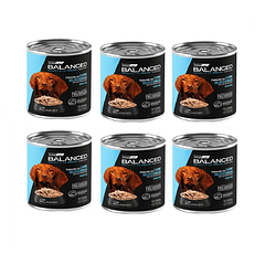 Pack 6 Latas Balanced Souffle Perro Adulto Cordero 340 Gr