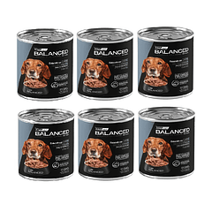 Pack 6 Latas Balanced Souffle Perro Senior Pollo 340 Gr