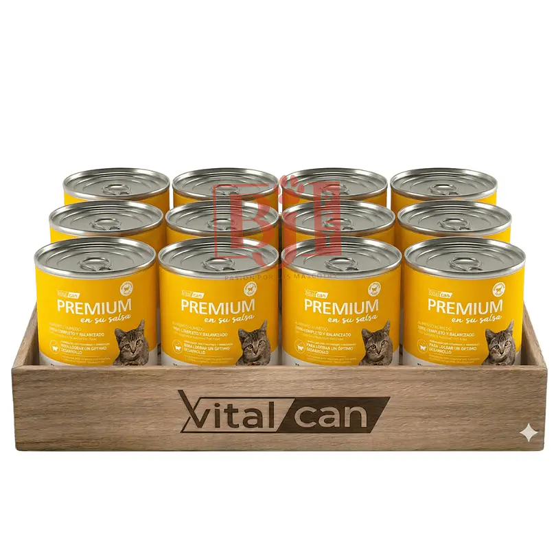 Pack 12 Latas Premium Kitten En Su Salsa Trocitos De Pollo 340 Gr 1