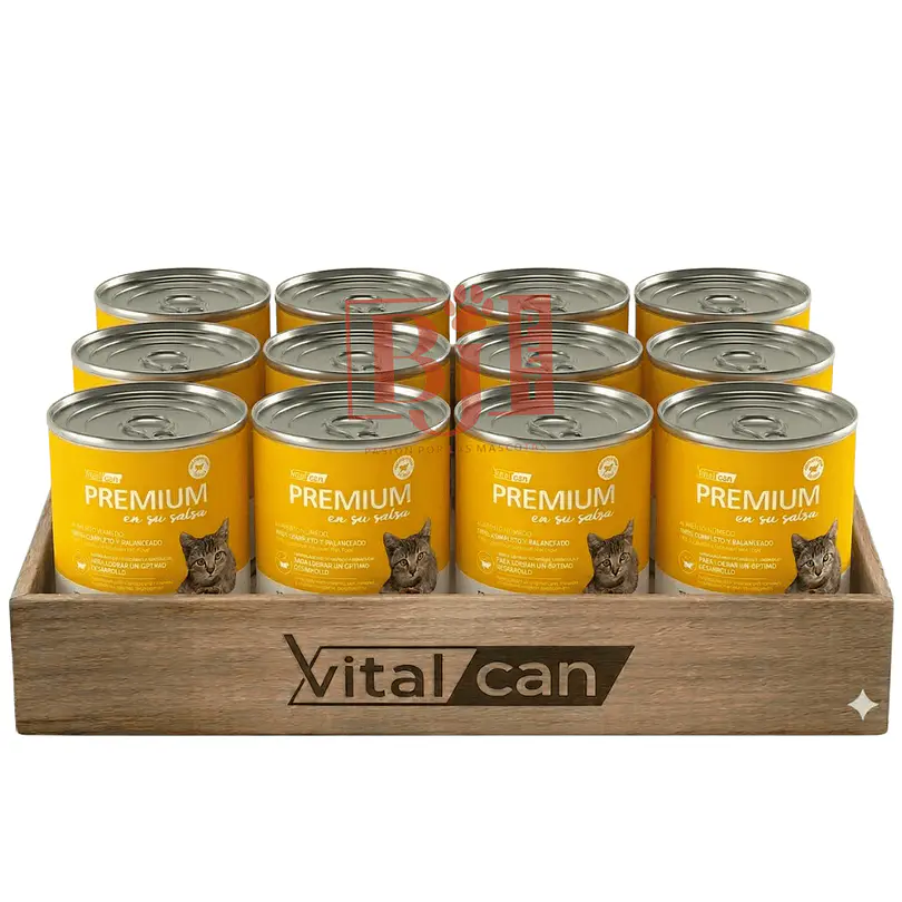 Pack 12 Latas Premium Kitten En Su Salsa Trocitos De Carne 340 Gr 1