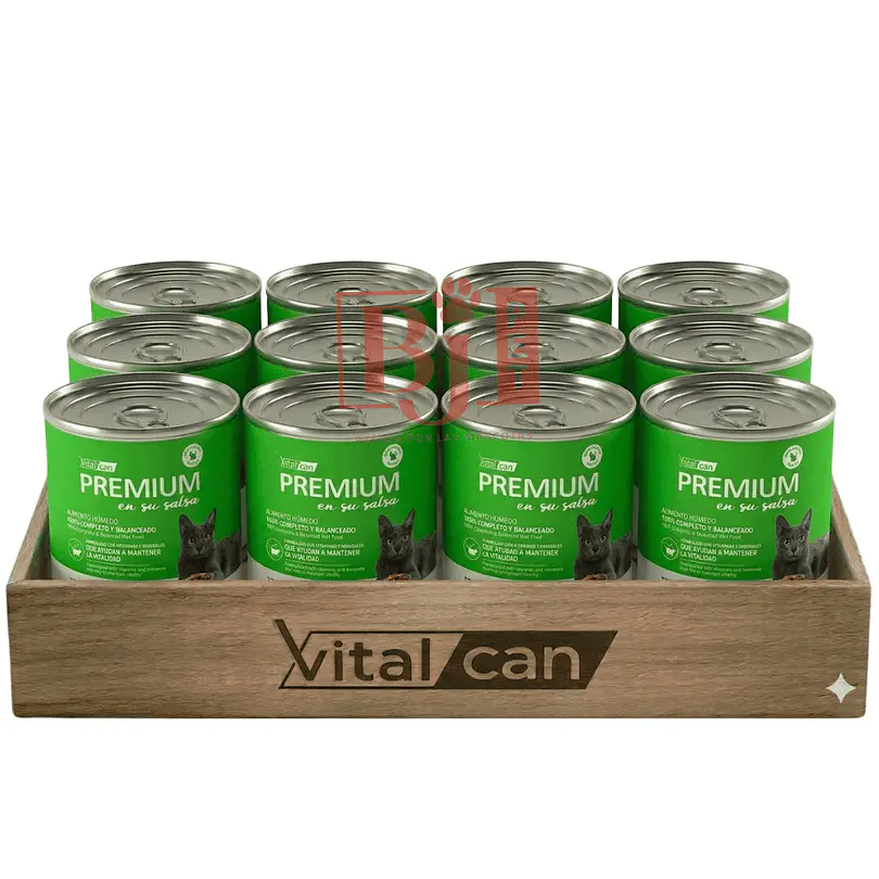 Pack 12 Latas Premium Gato Adulto En Su Salsa Trocitos De Carne 340 Gr 1