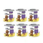 Pack 6 Latas Complete Trocitos En Salsa Carne Perro Adulto 340 Gr 2