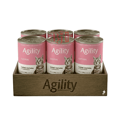 Pack 6 Latas Agility Gatito Vacuno 340 Gr
