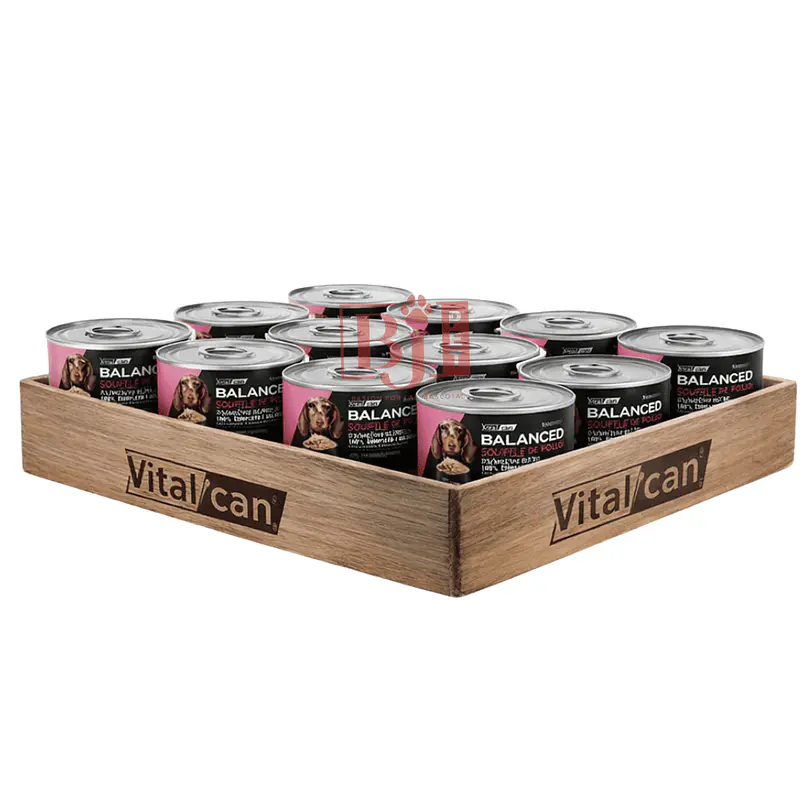 Pack 12 Latas Balanced Souffle Perro Cachorro Pollo 85 Gr 1
