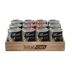  Pack 12 Latas Balanced Souffle Gato Senior Pollo 340 Gr