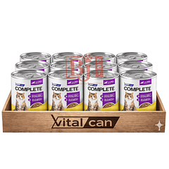 Pack 12 Latas Complete Trocitos En Salsa Higado Gato Adulto 340 Gr