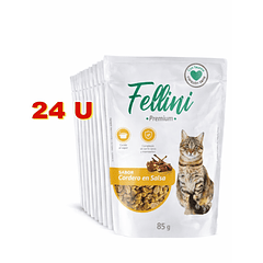 Pack Fellini Gato Cordero En Salsa 24 Pouch