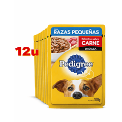 Alimento Húmedo Pedigree Raza Peq Carne 12 U