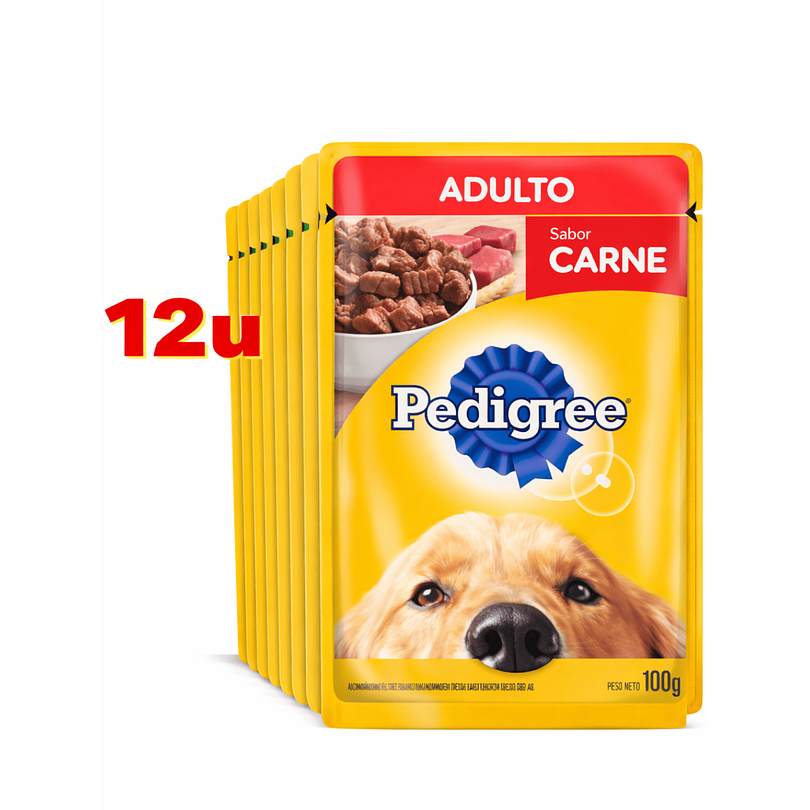 Alimento Húmedo Pedigree Adulto Carne 12 U