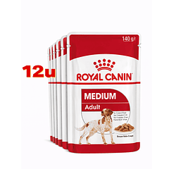 Royal Canin Medium Adult Pouch 140 Gr Pack 10 Und