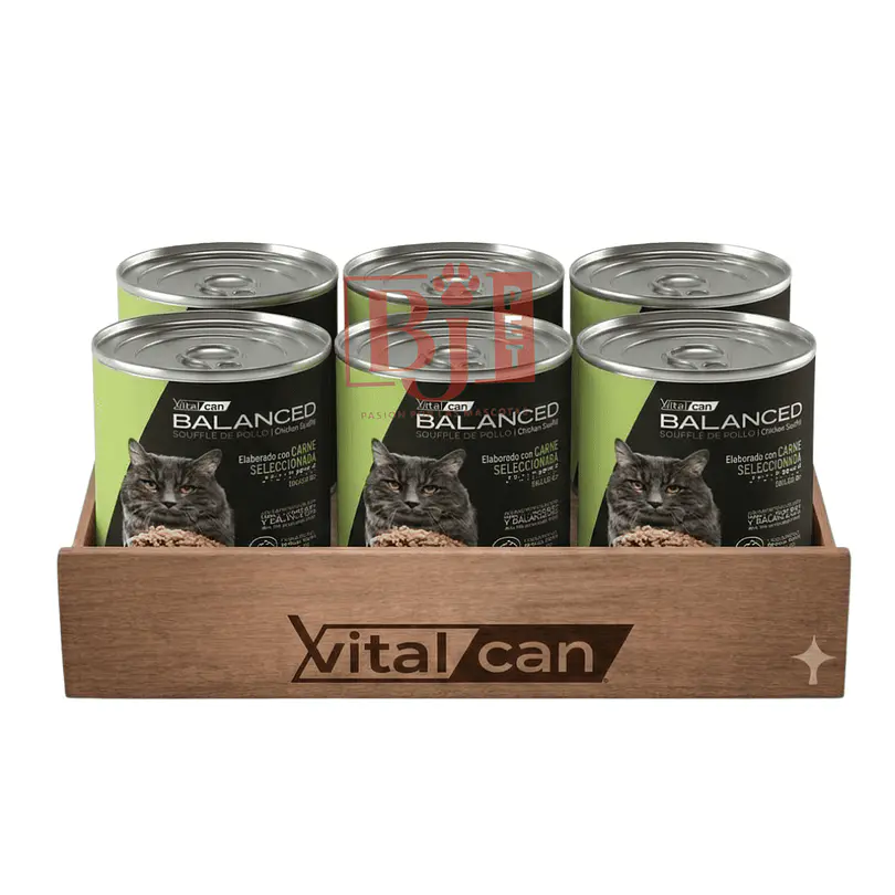 Pack 6 Latas Balanced Souffle Gato Castrado Pollo 340 Gr 1